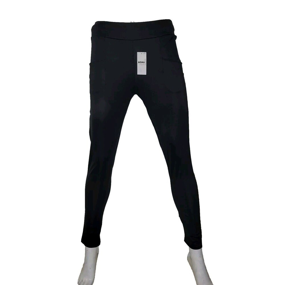 NWT Asha Legging Pants Womens S/M Dark Blue Soft Spandex Activewear Jogging Walk